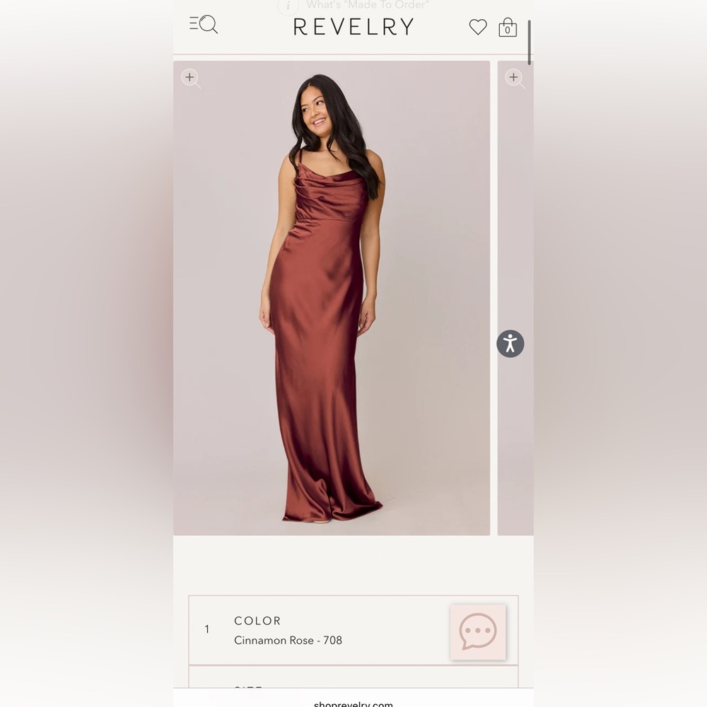 Revelry Cinnamon Rose Satin Maxi Dress